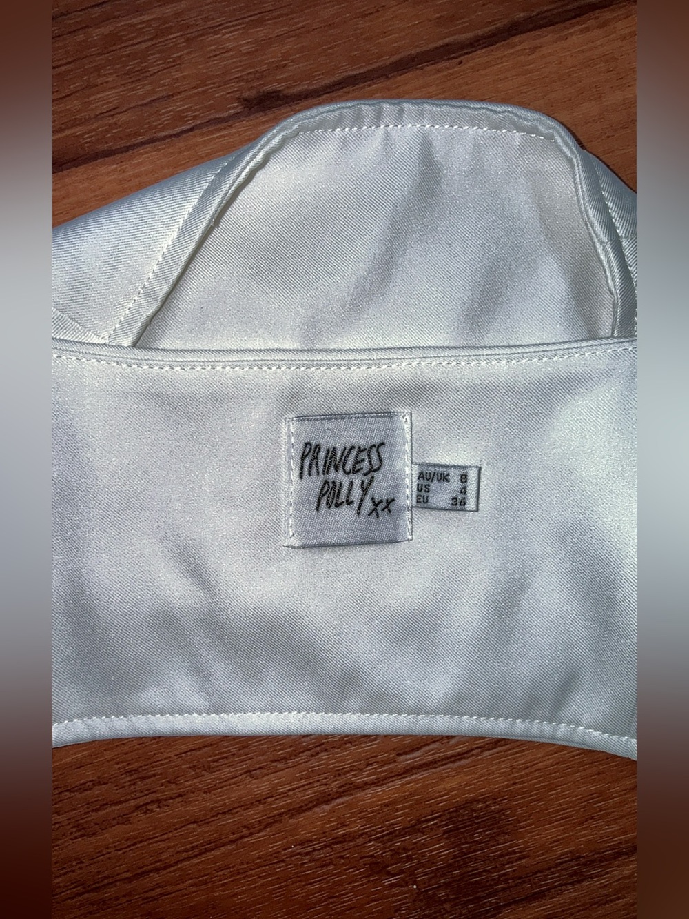 Like New Princess Polly White Huxley Crop Tank Top Size: 4 - Picture 4 of 4